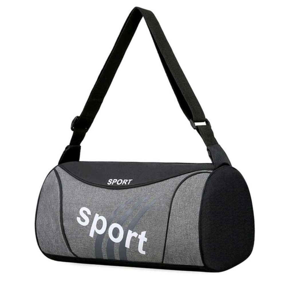 NEW Grey Sport Duffle Bag